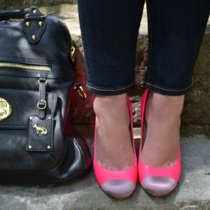 J. Crew Neon Pink “Etta” Pumps Size 9.5